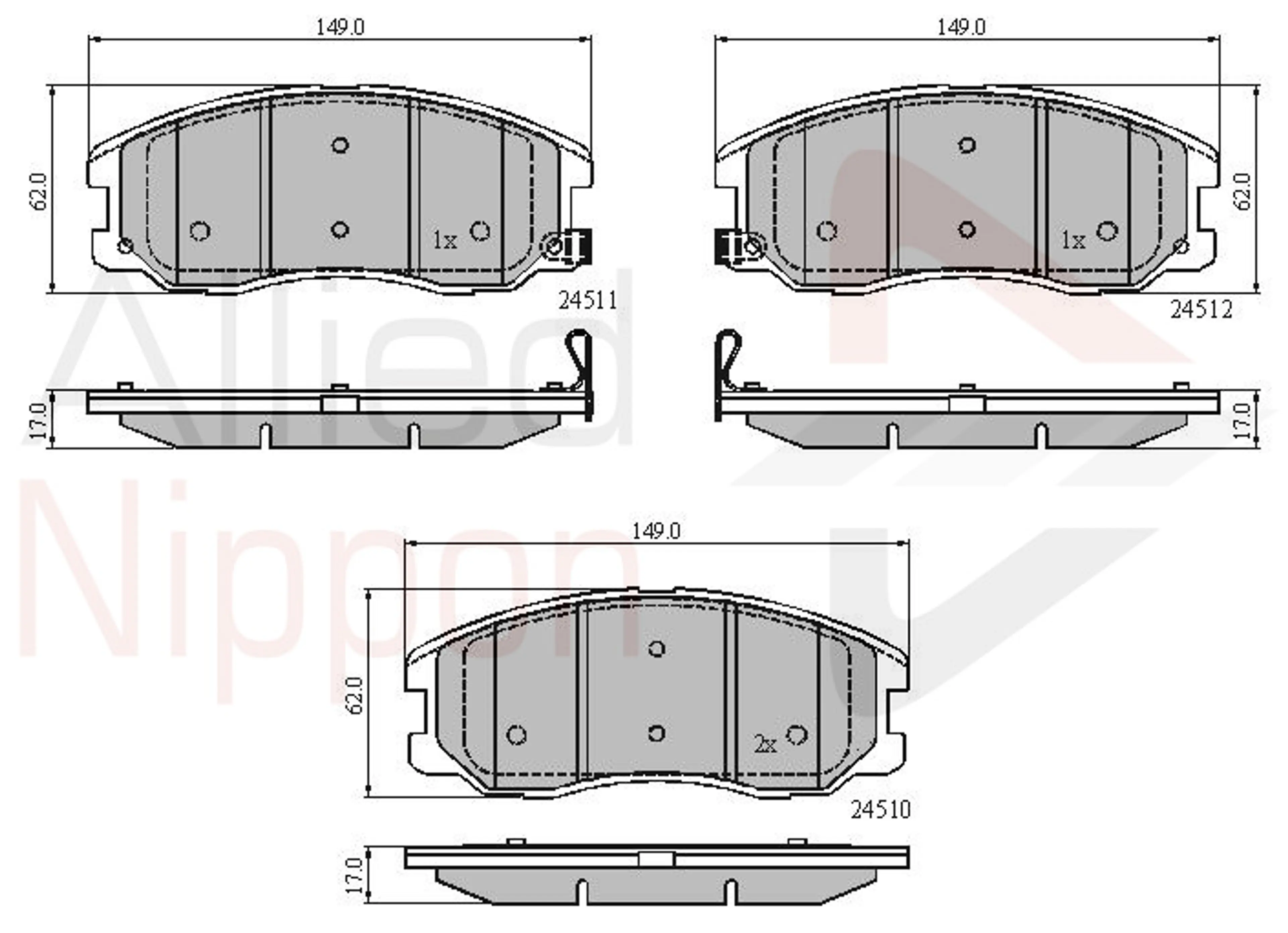 JUEGO DE PASTILLAS DE FRENO