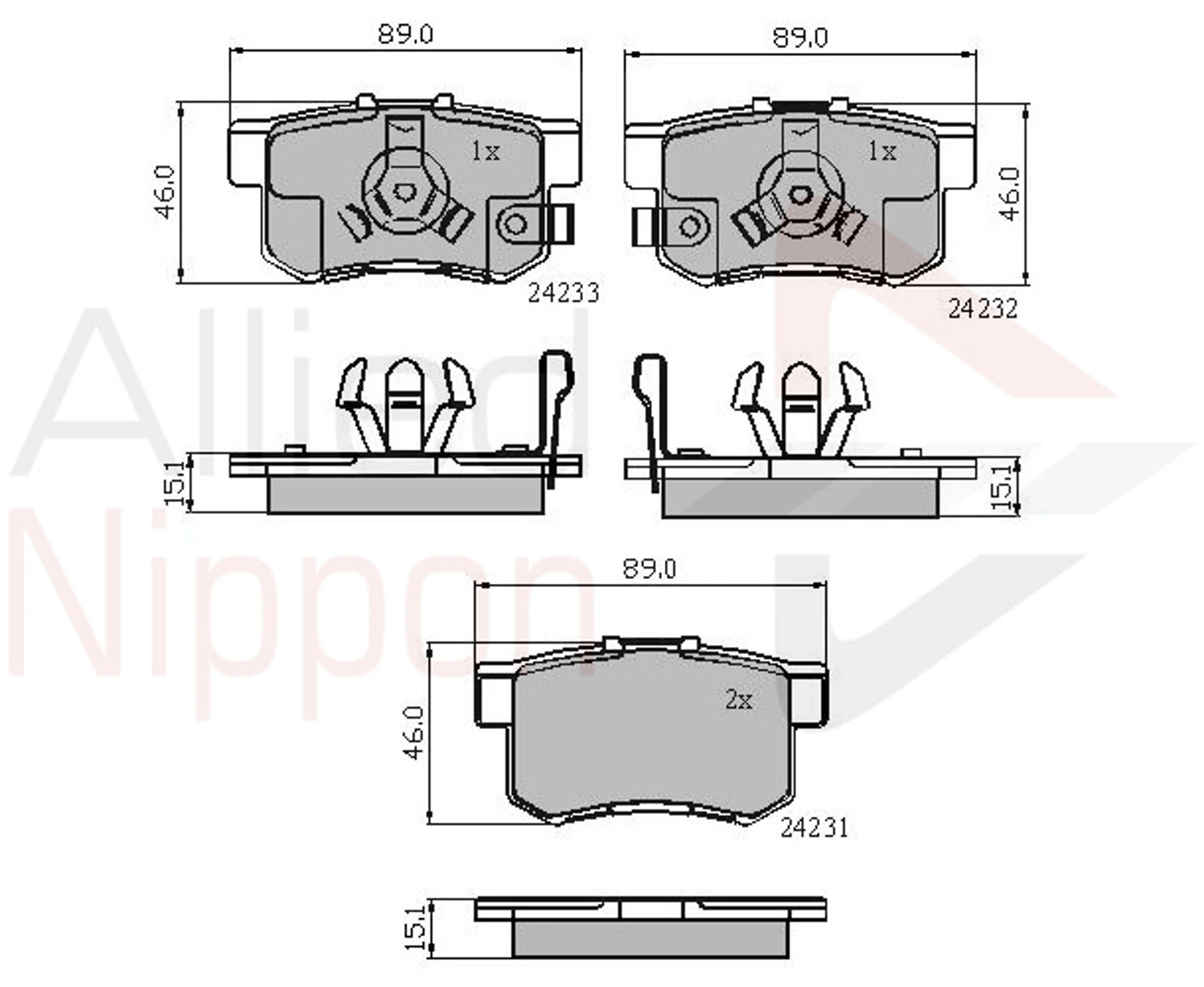 JUEGO DE PASTILLAS DE FRENO