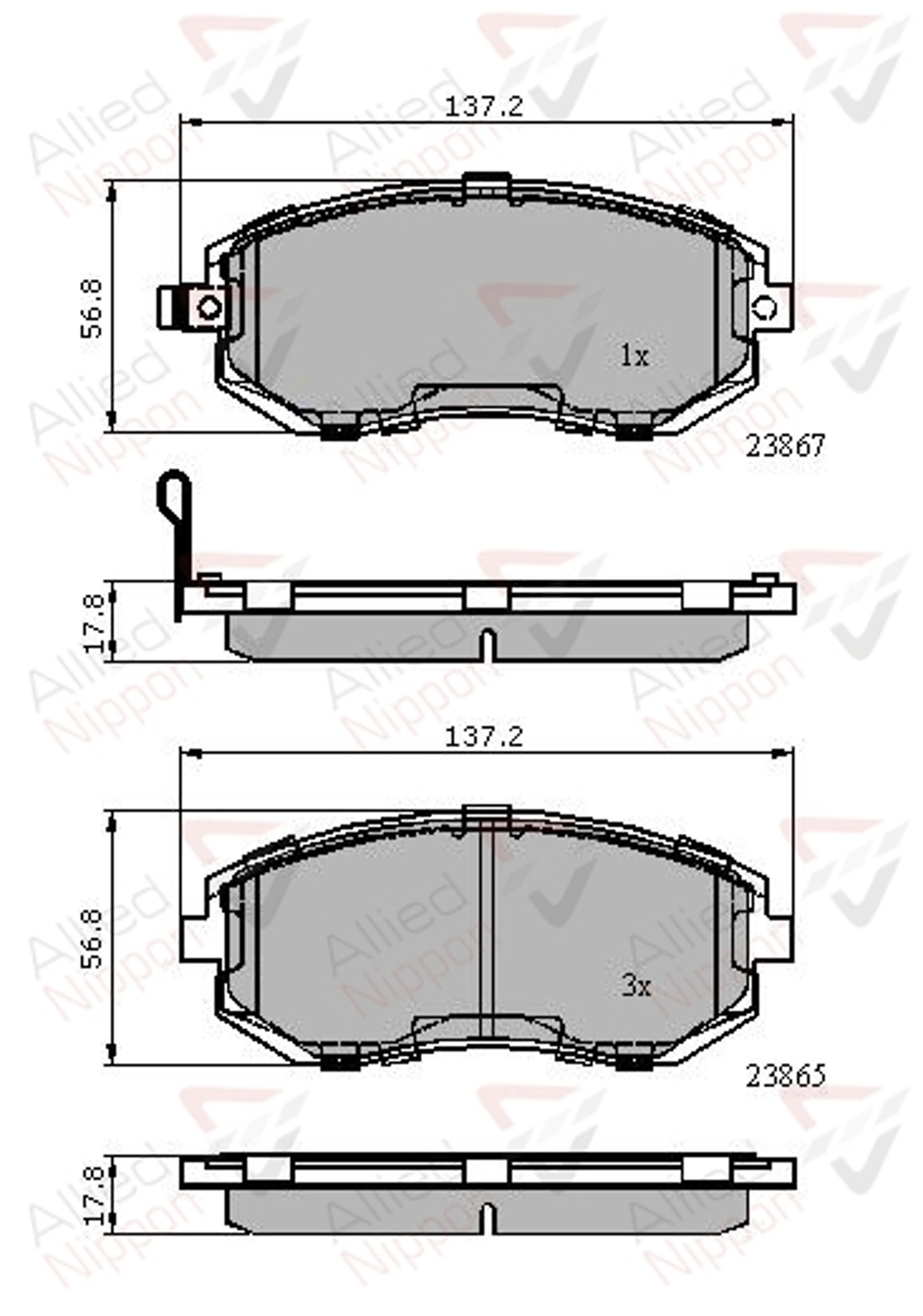 JUEGO DE PASTILLAS DE FRENO