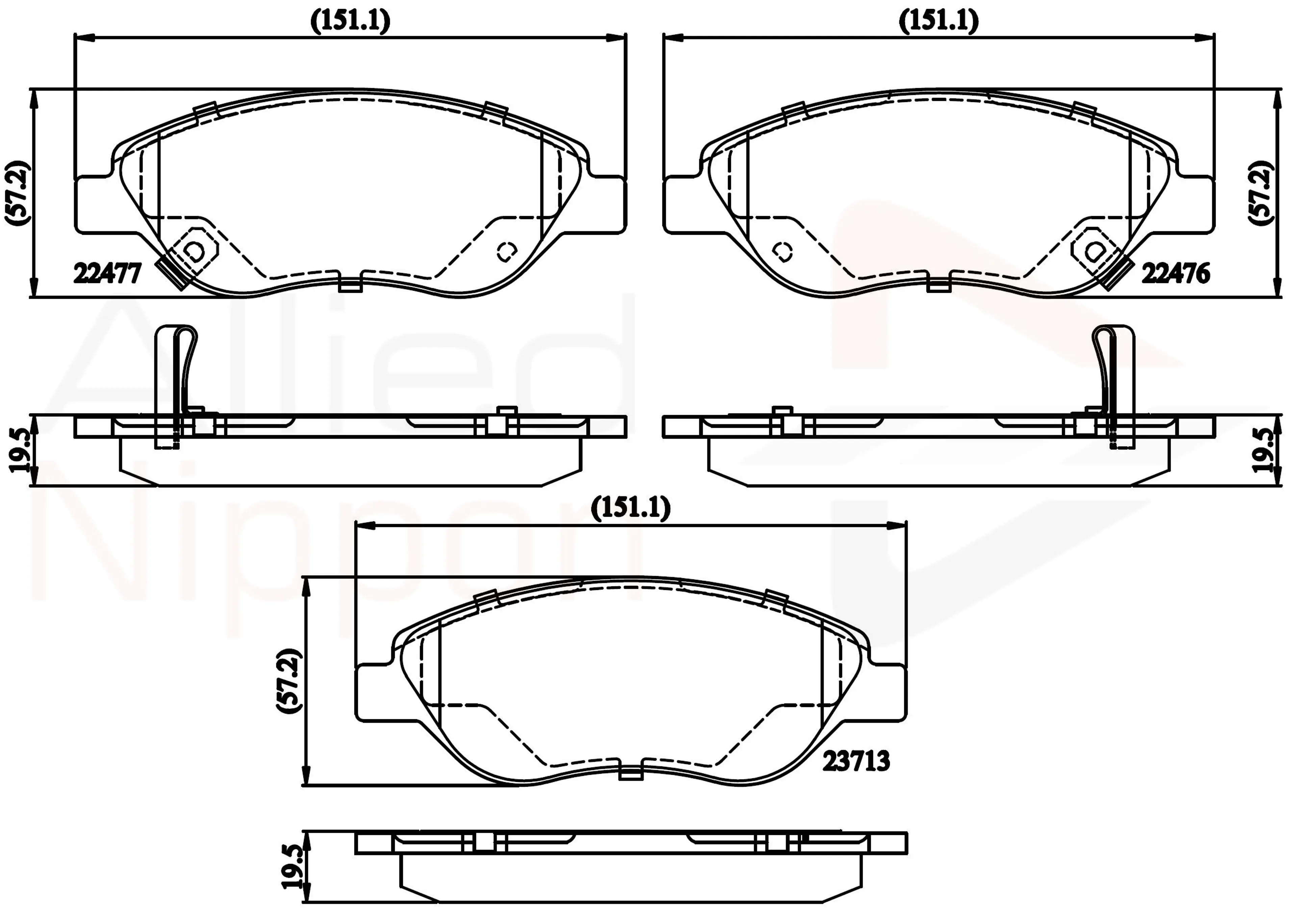 JUEGO DE PASTILLAS DE FRENO