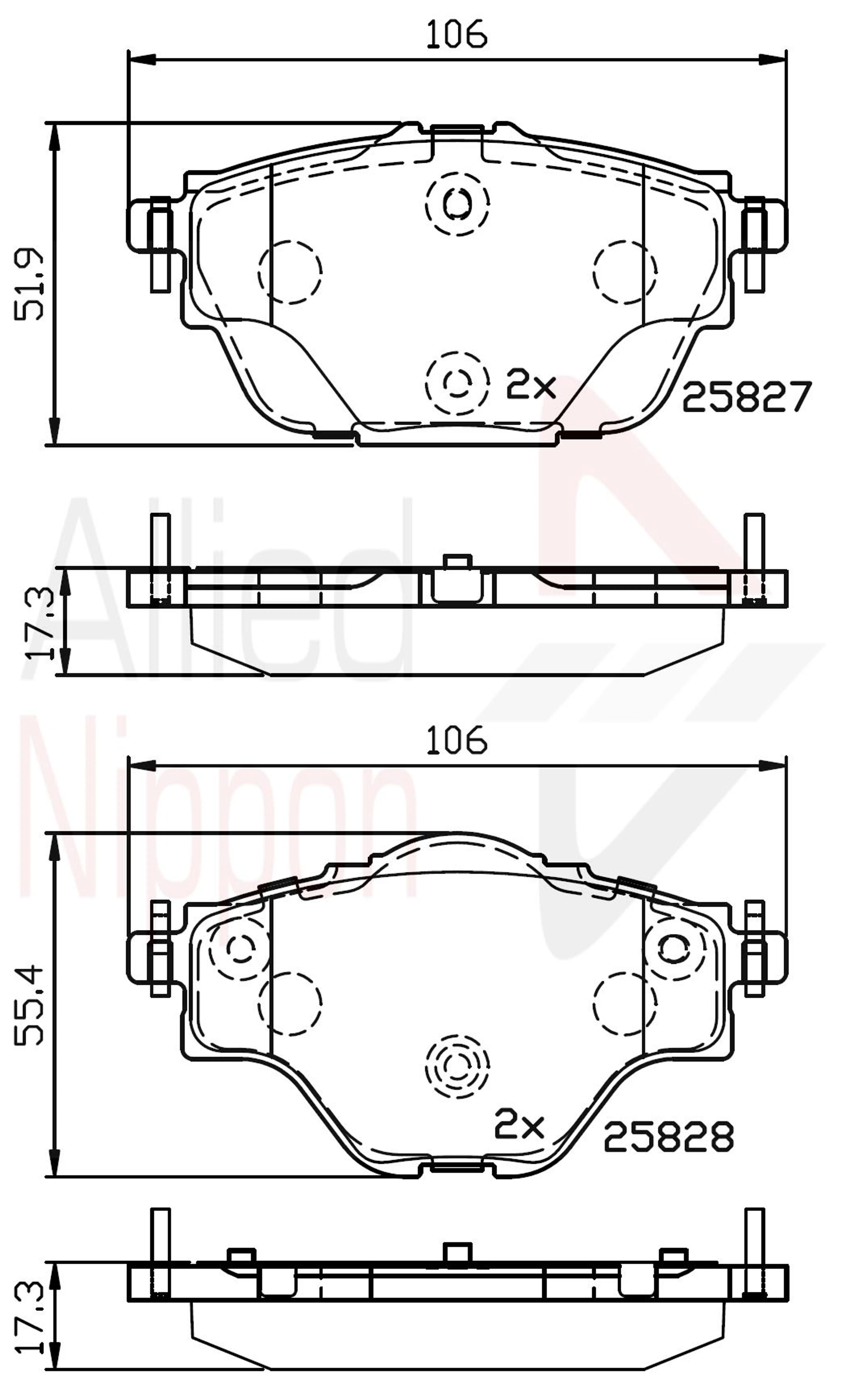 JUEGO DE PASTILLAS DE FRENO