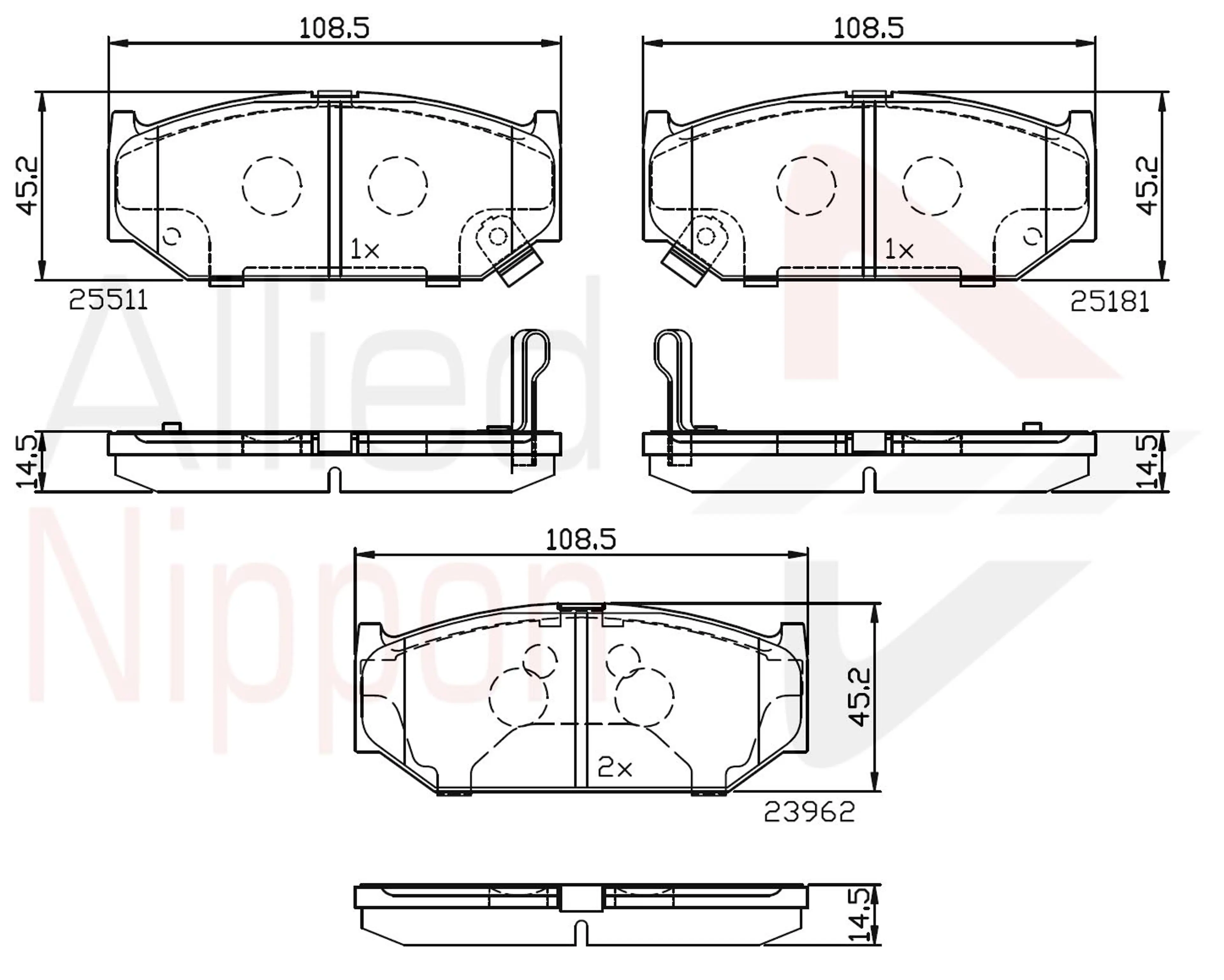 JUEGO DE PASTILLAS DE FRENO