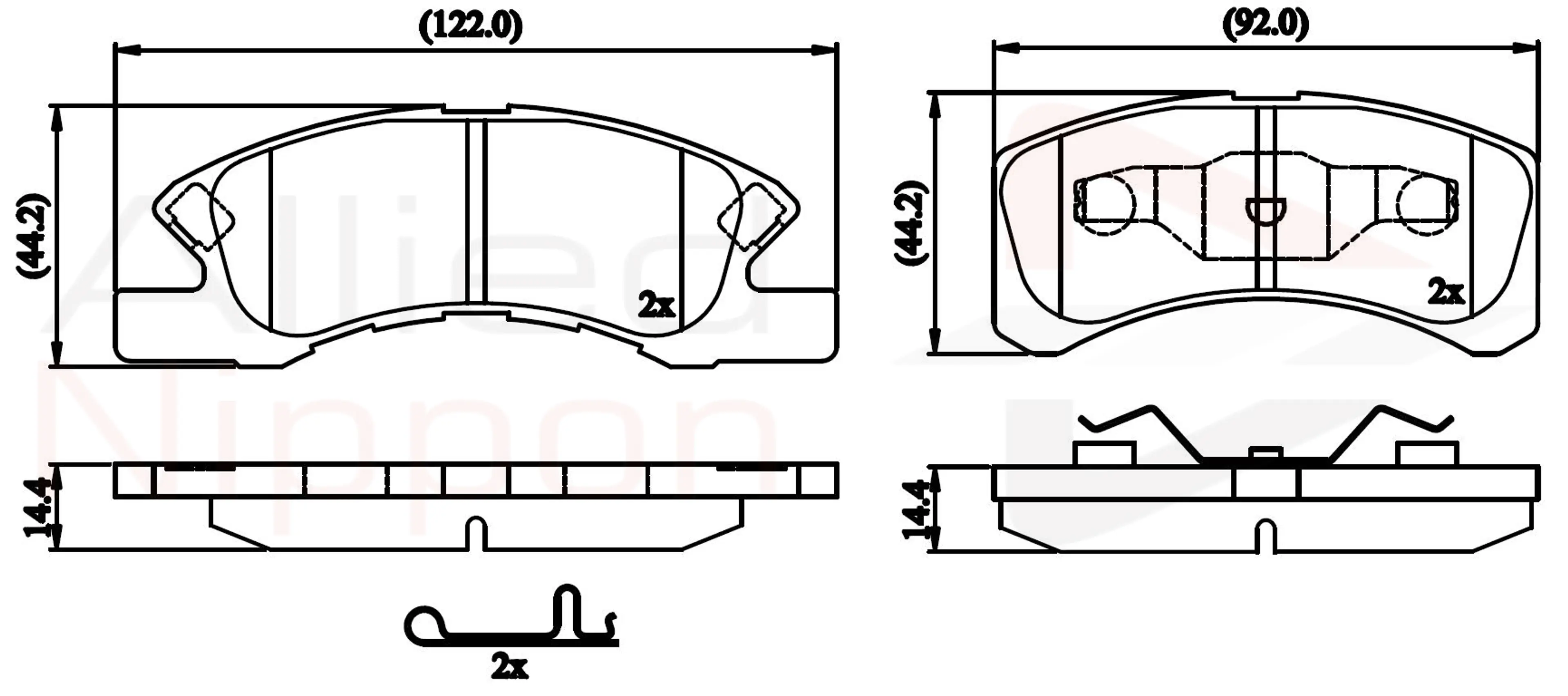 JUEGO DE PASTILLAS DE FRENO