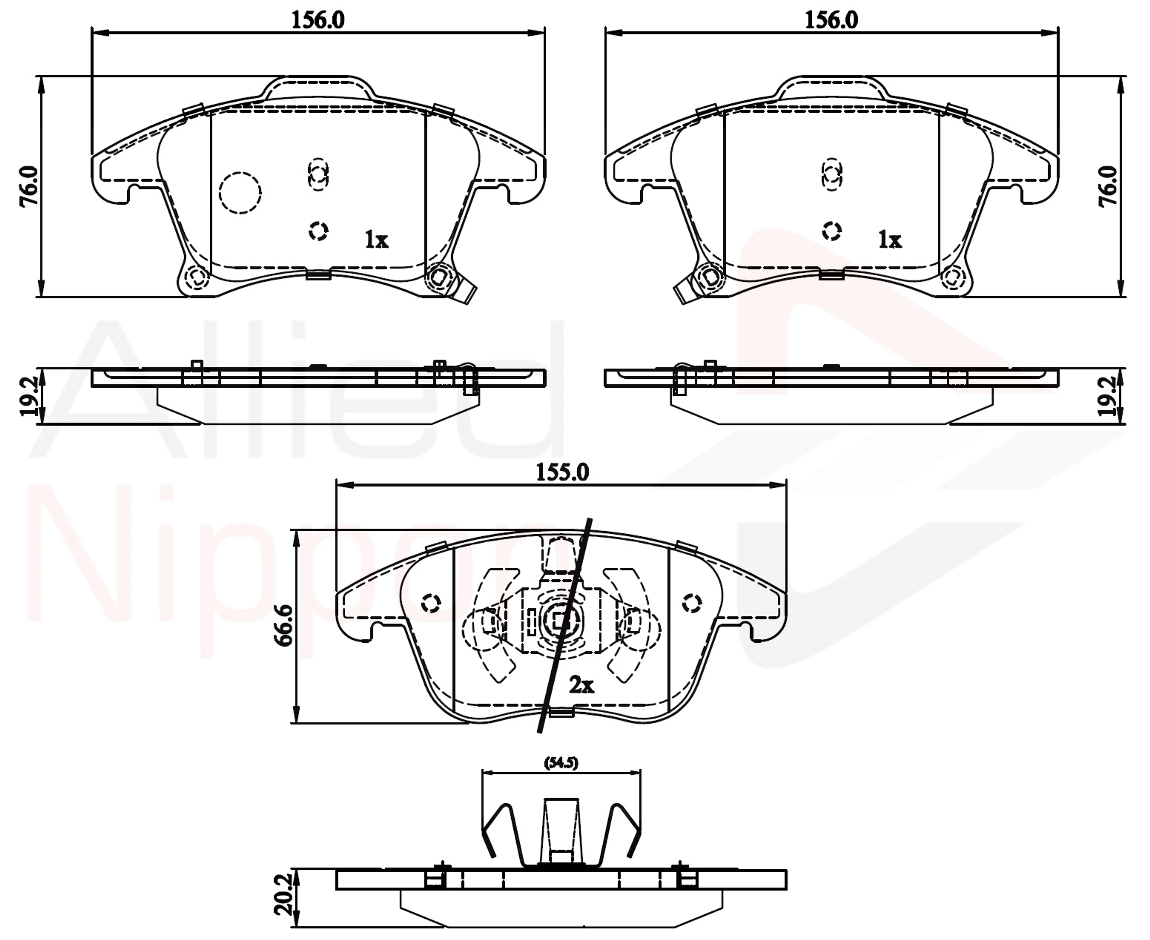 JUEGO DE PASTILLAS DE FRENO