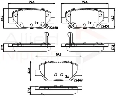 JUEGO DE PASTILLAS DE FRENO