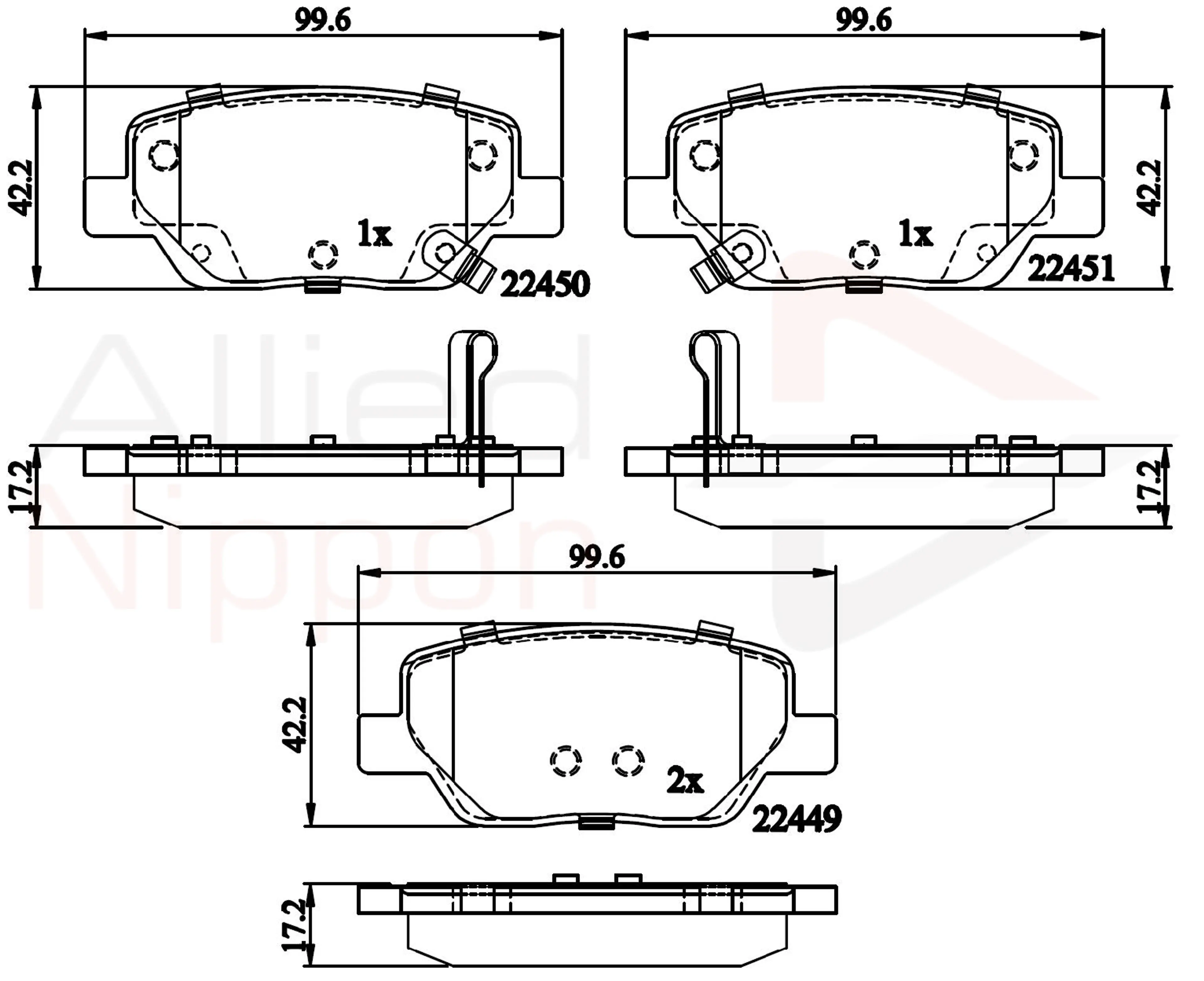 JUEGO DE PASTILLAS DE FRENO