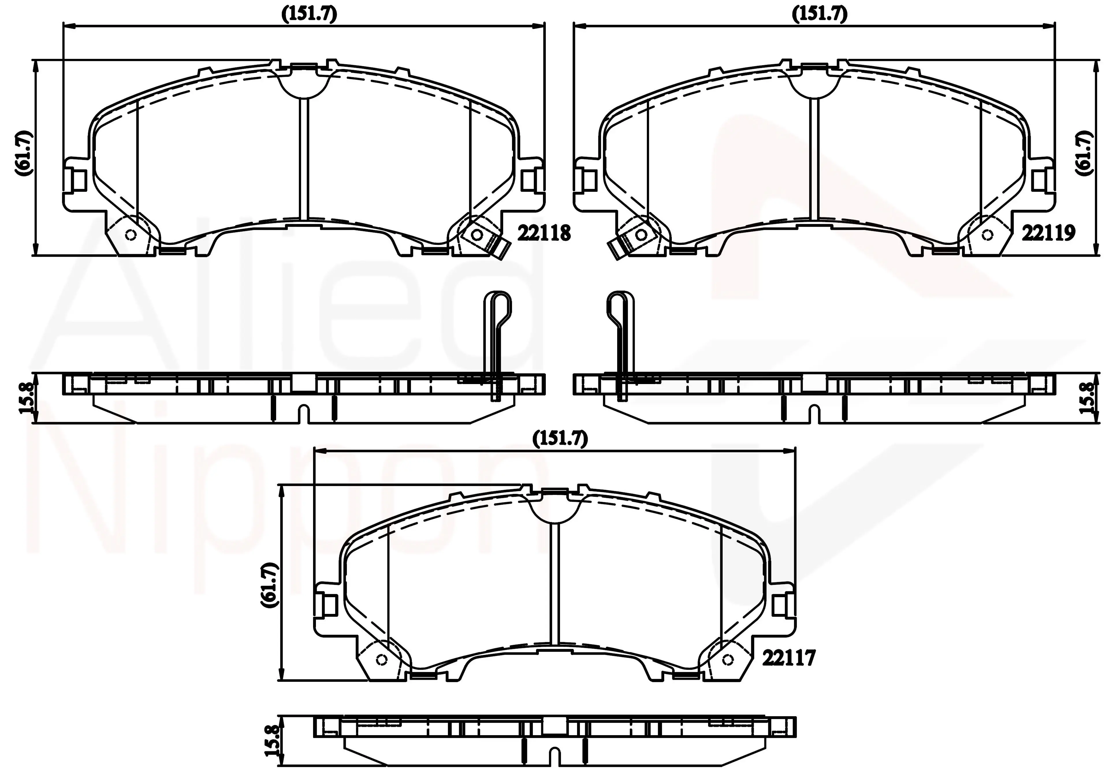JUEGO DE PASTILLAS DE FRENO