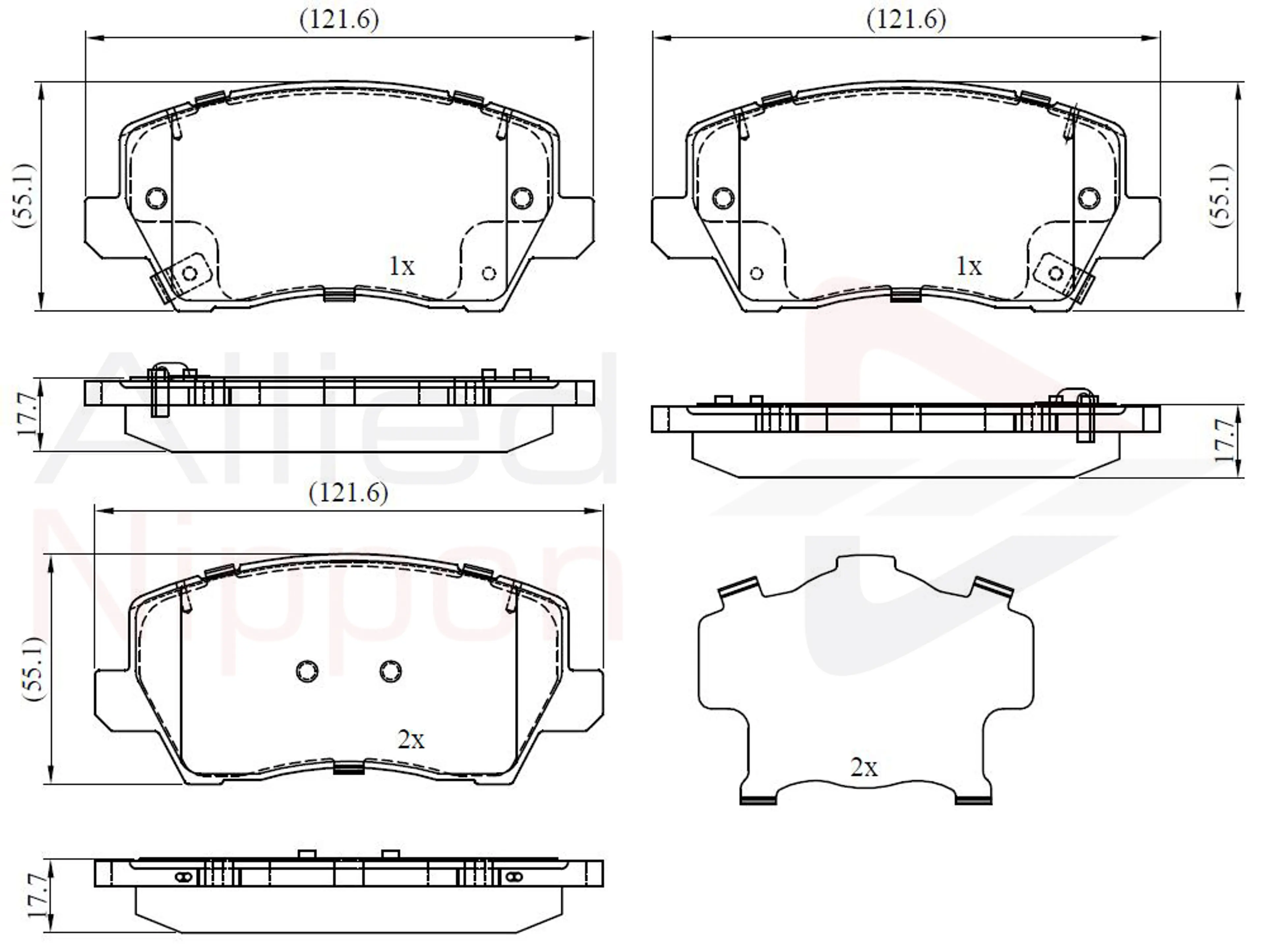 JUEGO DE PASTILLAS DE FRENO