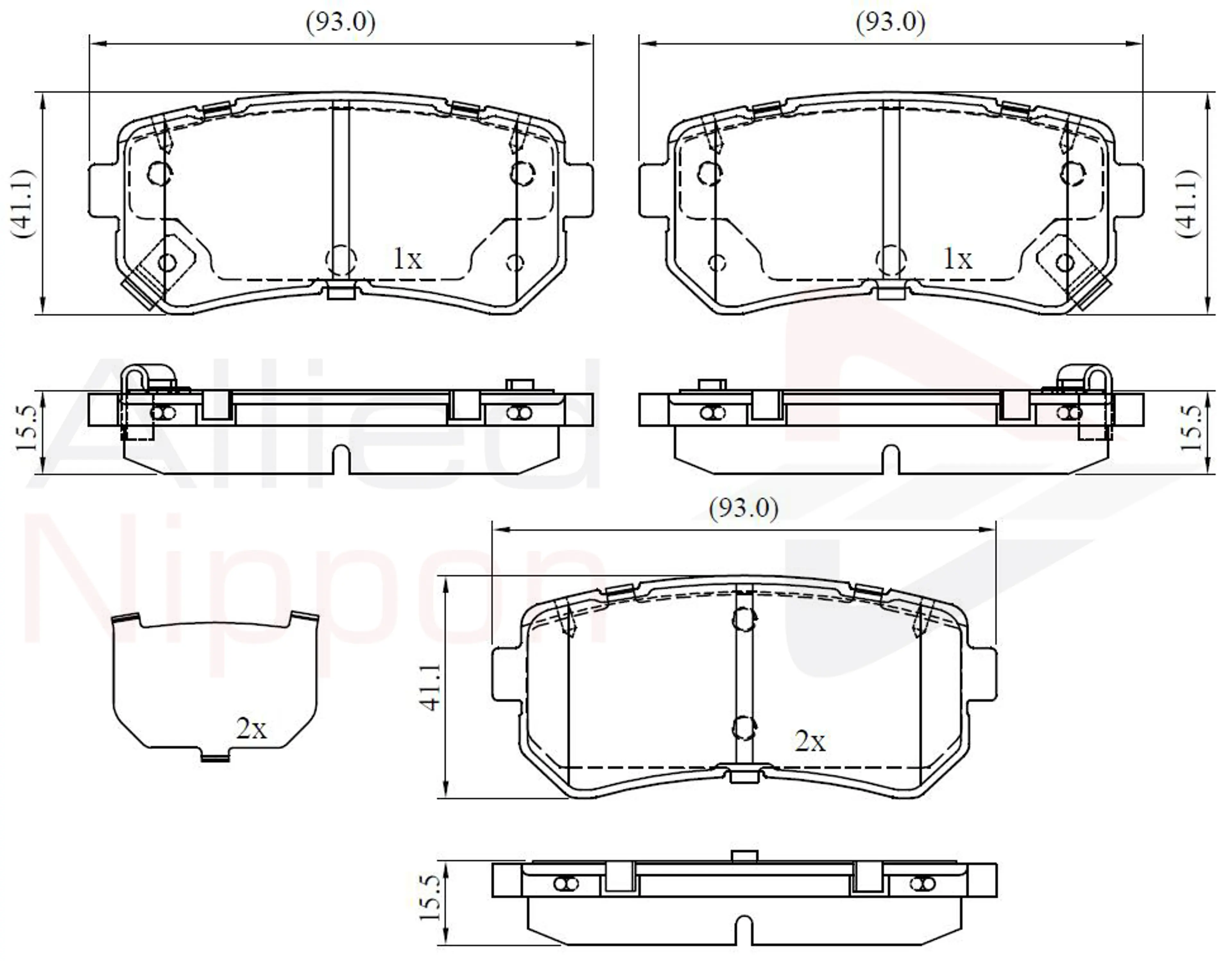 JUEGO DE PASTILLAS DE FRENO