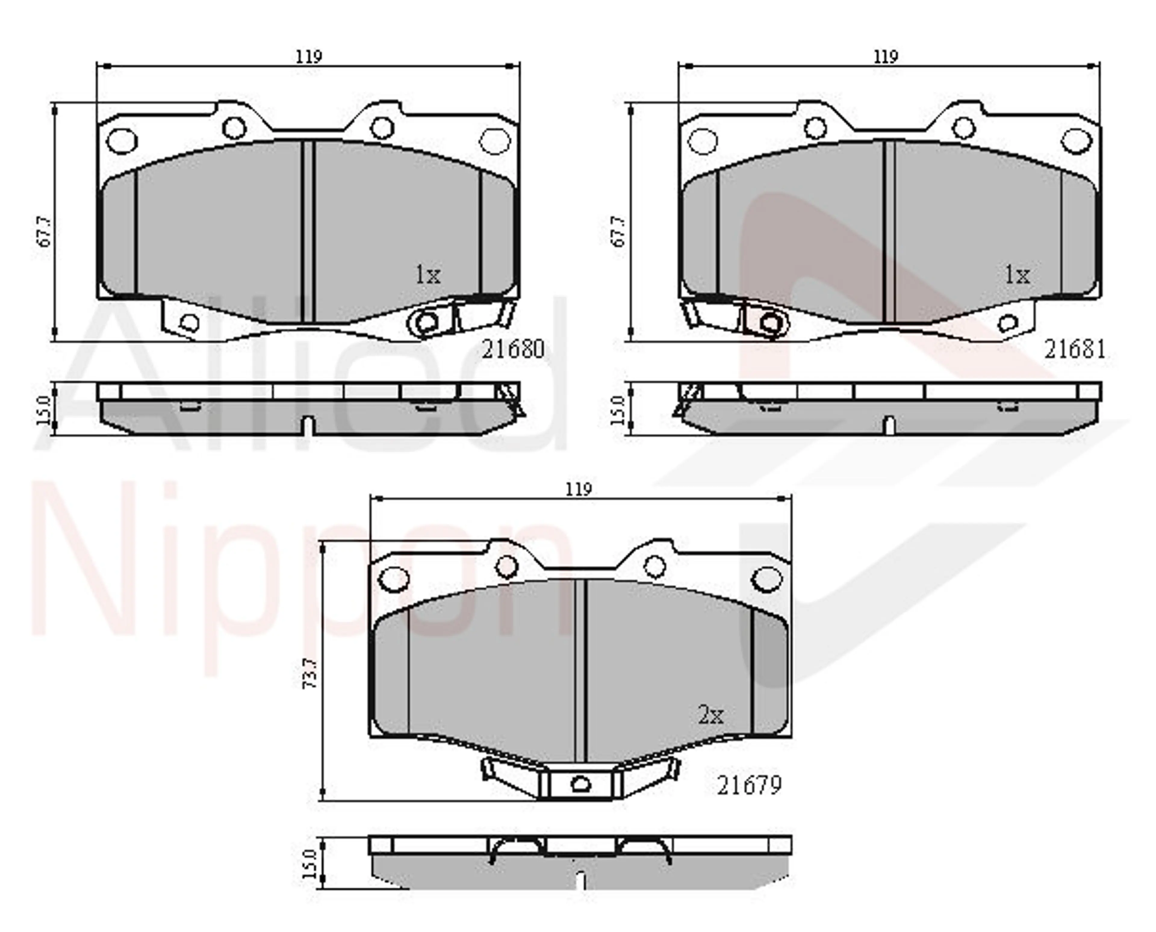 JUEGO DE PASTILLAS DE FRENO