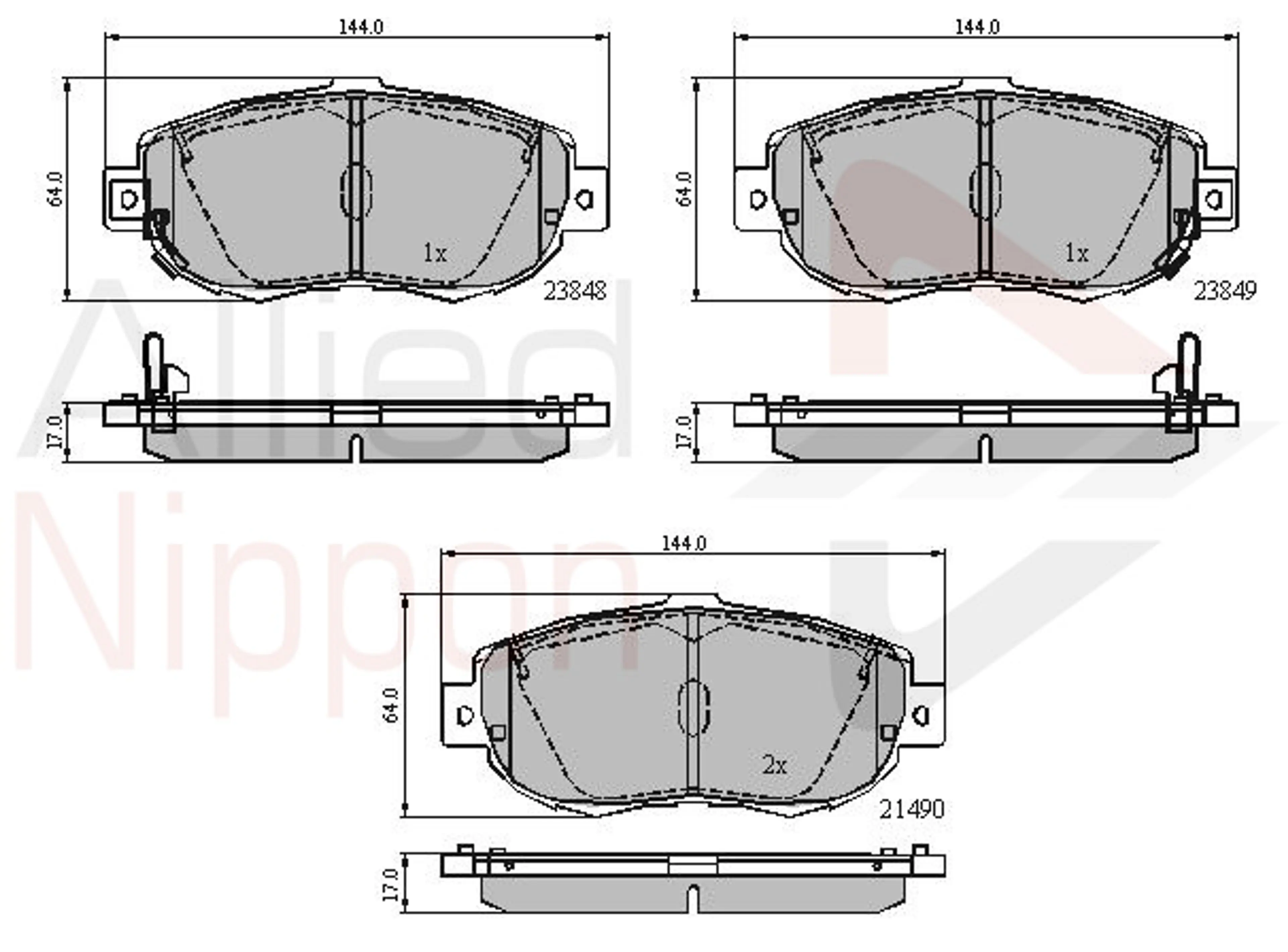 JUEGO DE PASTILLAS DE FRENO