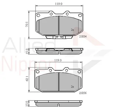 JUEGO DE PASTILLAS DE FRENO
