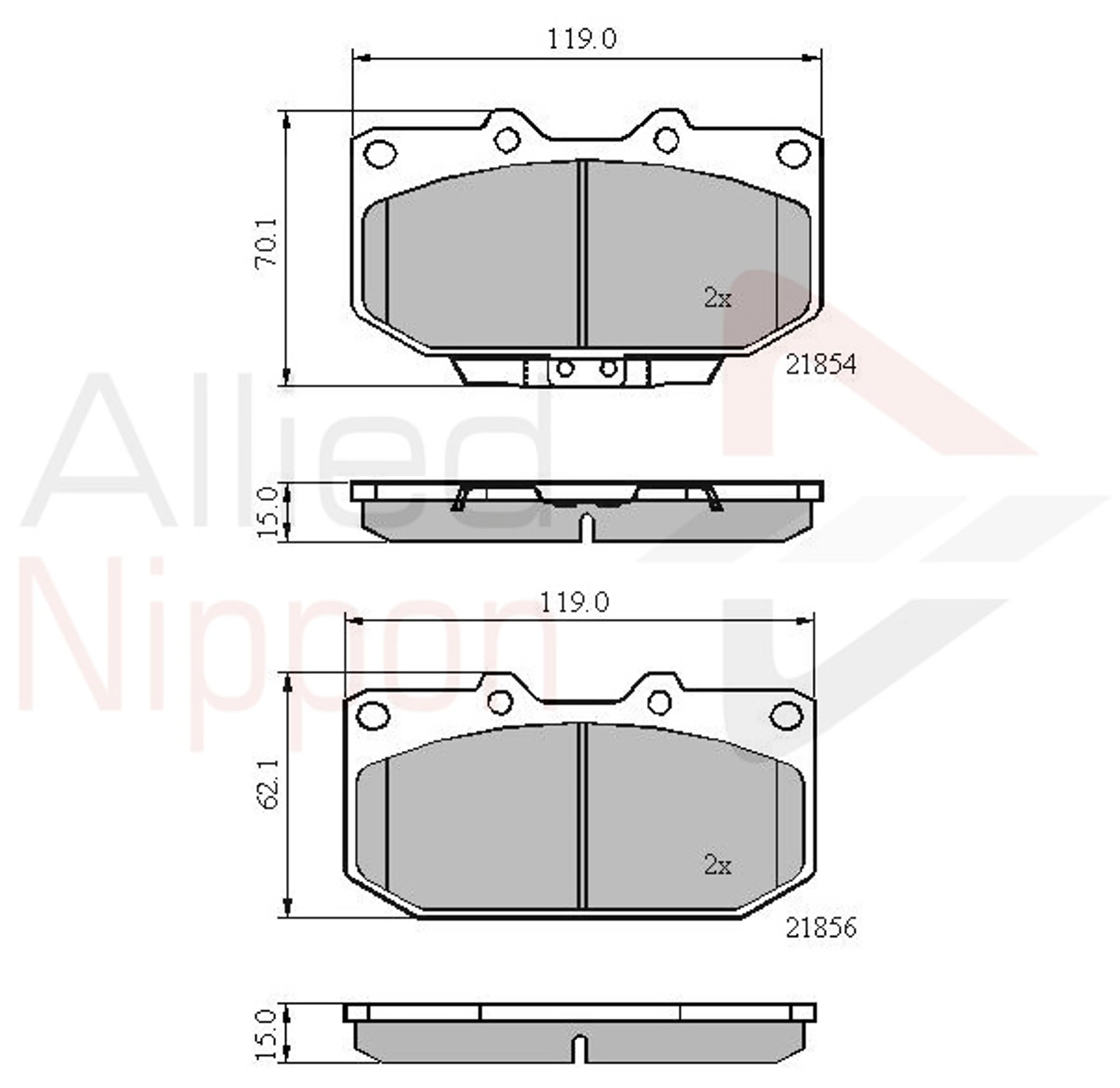 JUEGO DE PASTILLAS DE FRENO