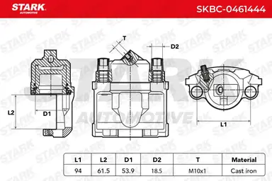 PINZA DE FRENO (SIN  DEVOLUCIÓN CAS